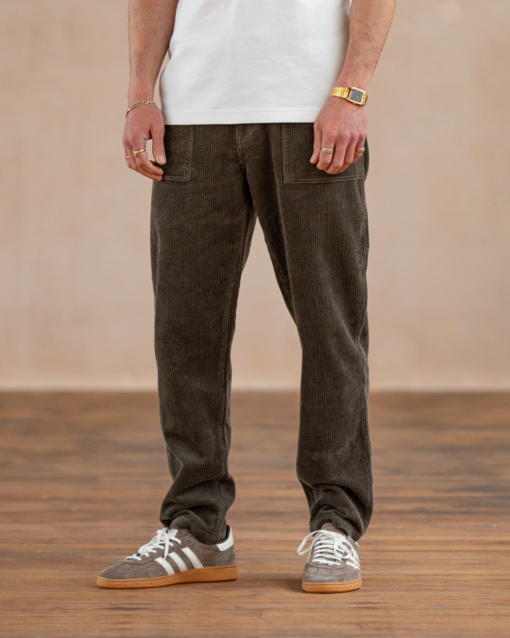 Cord Service Fatigue Pants - Woodland Green