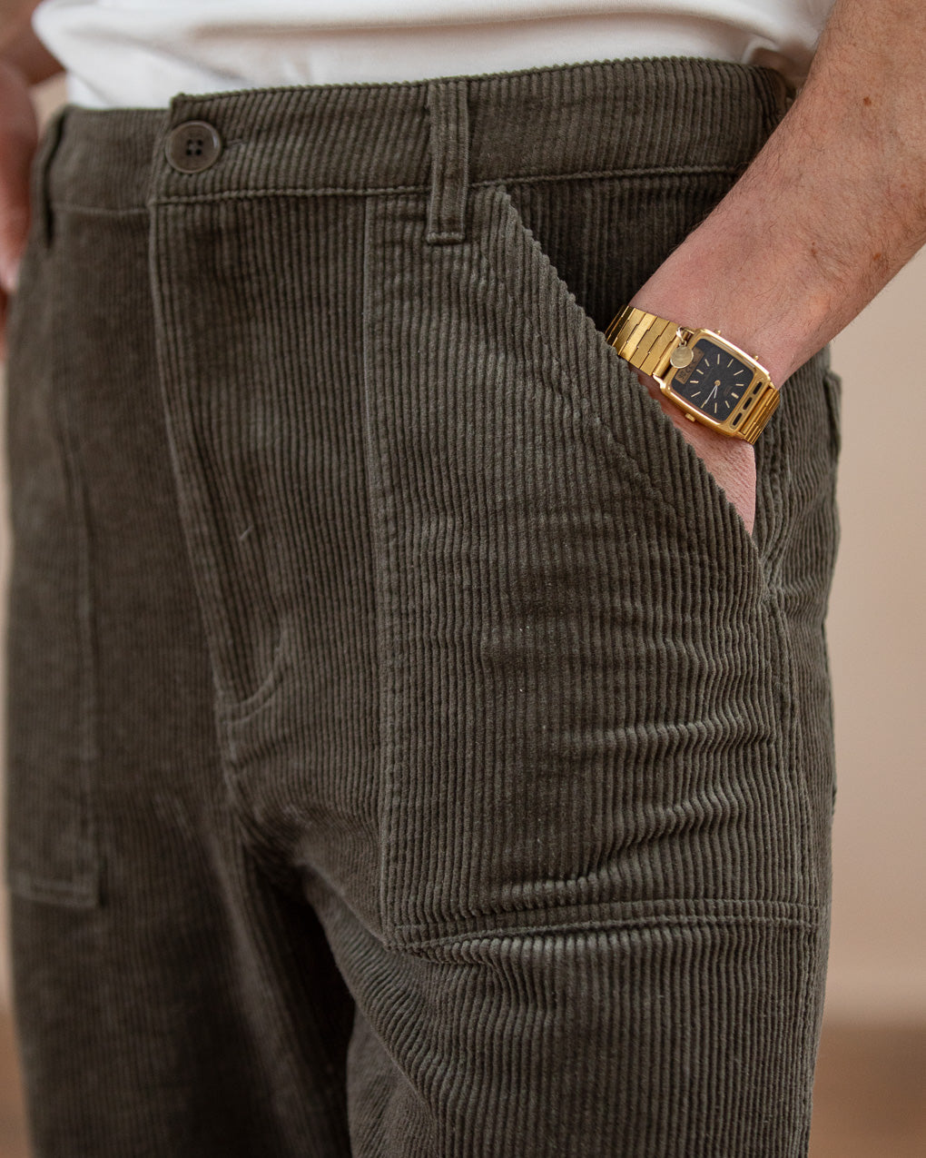 Cord Service Fatigue Pants - Woodland Green