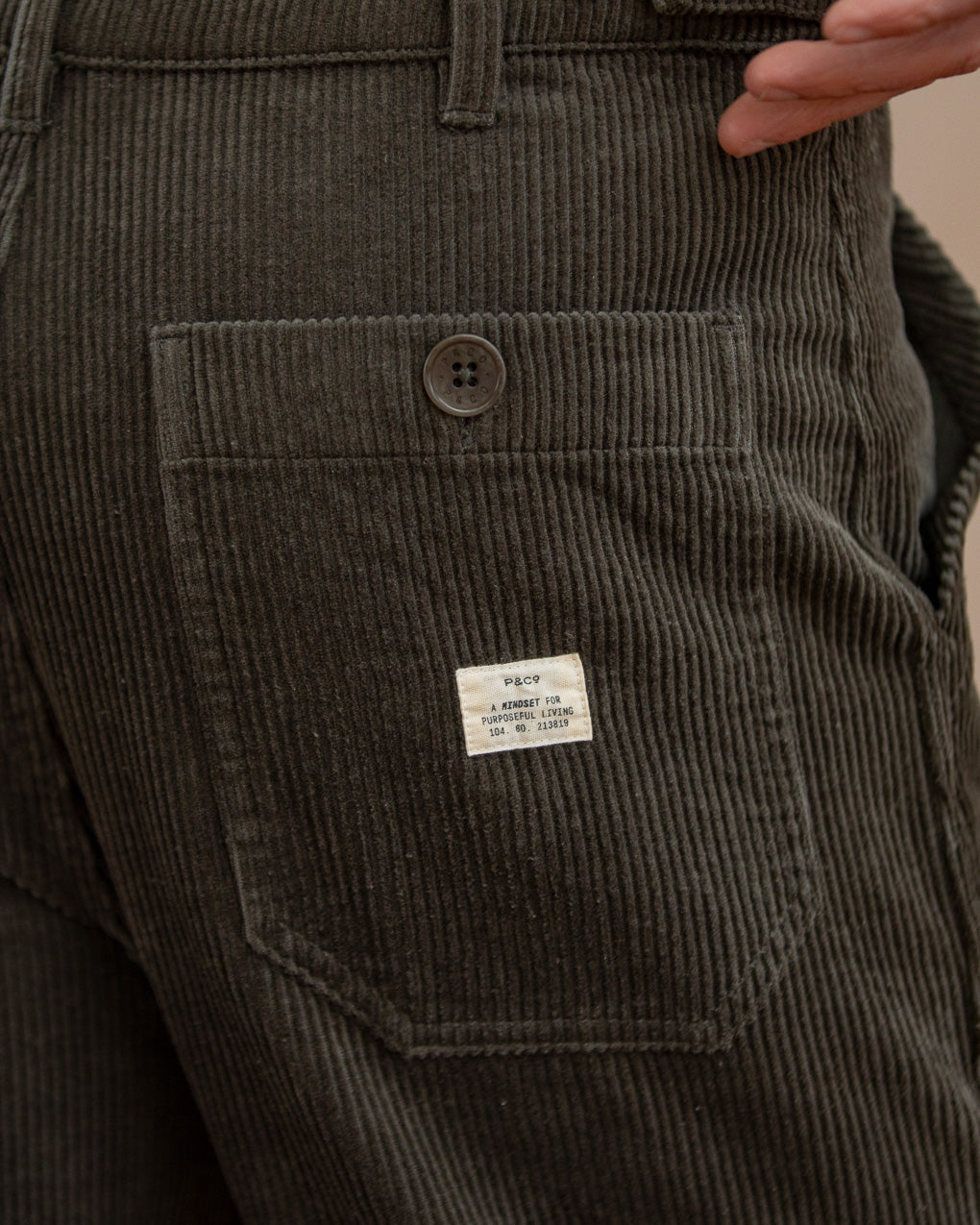 Cord Service Fatigue Pants - Woodland Green