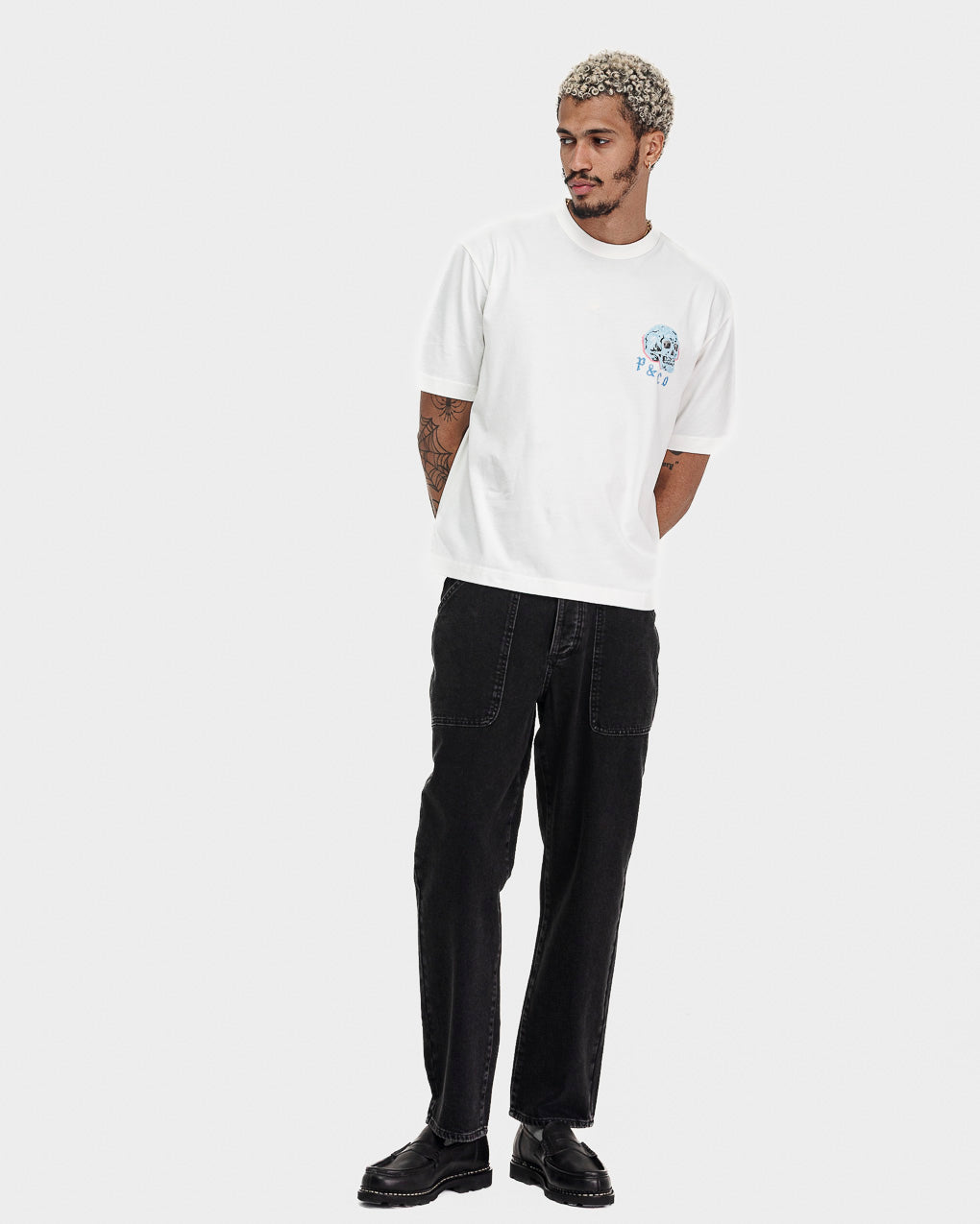 Neon Bones Boxy T-Shirt - Off White