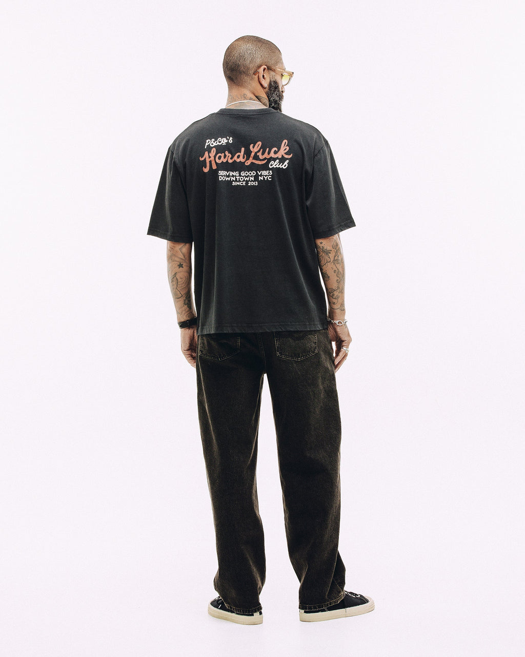 Hard Luck Club Boxy T-Shirt - Washed Black