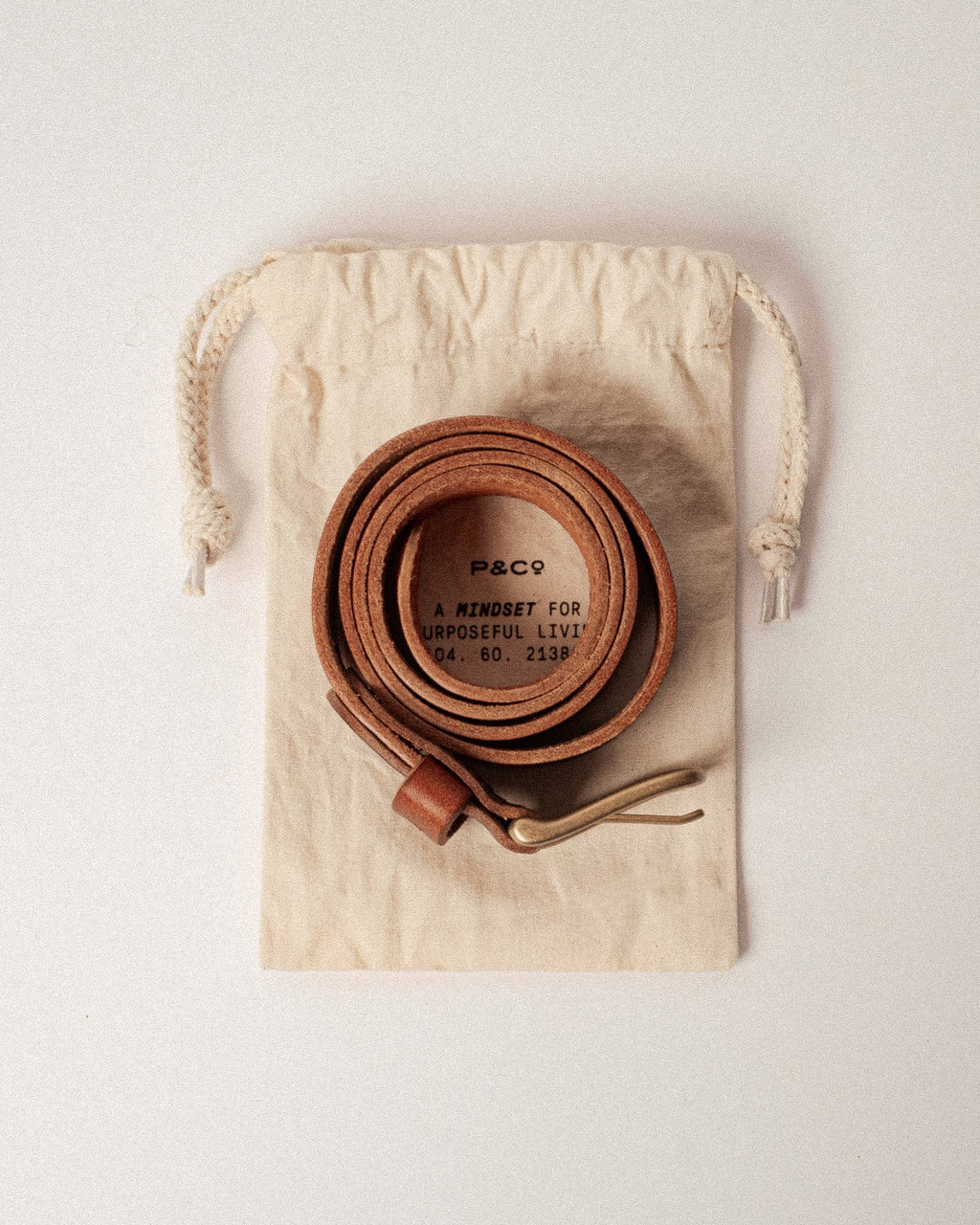 Bronco Leather Belt - Brown