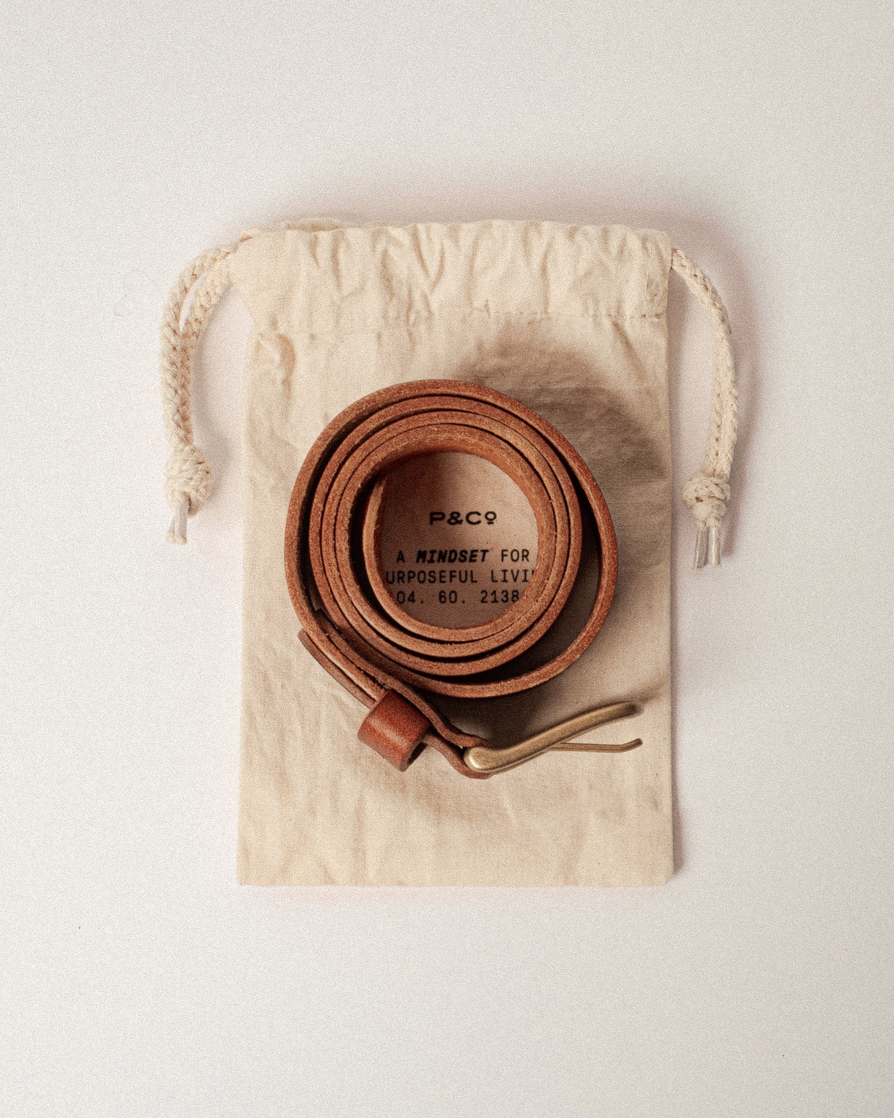 Bronco Leather Belt - Brown