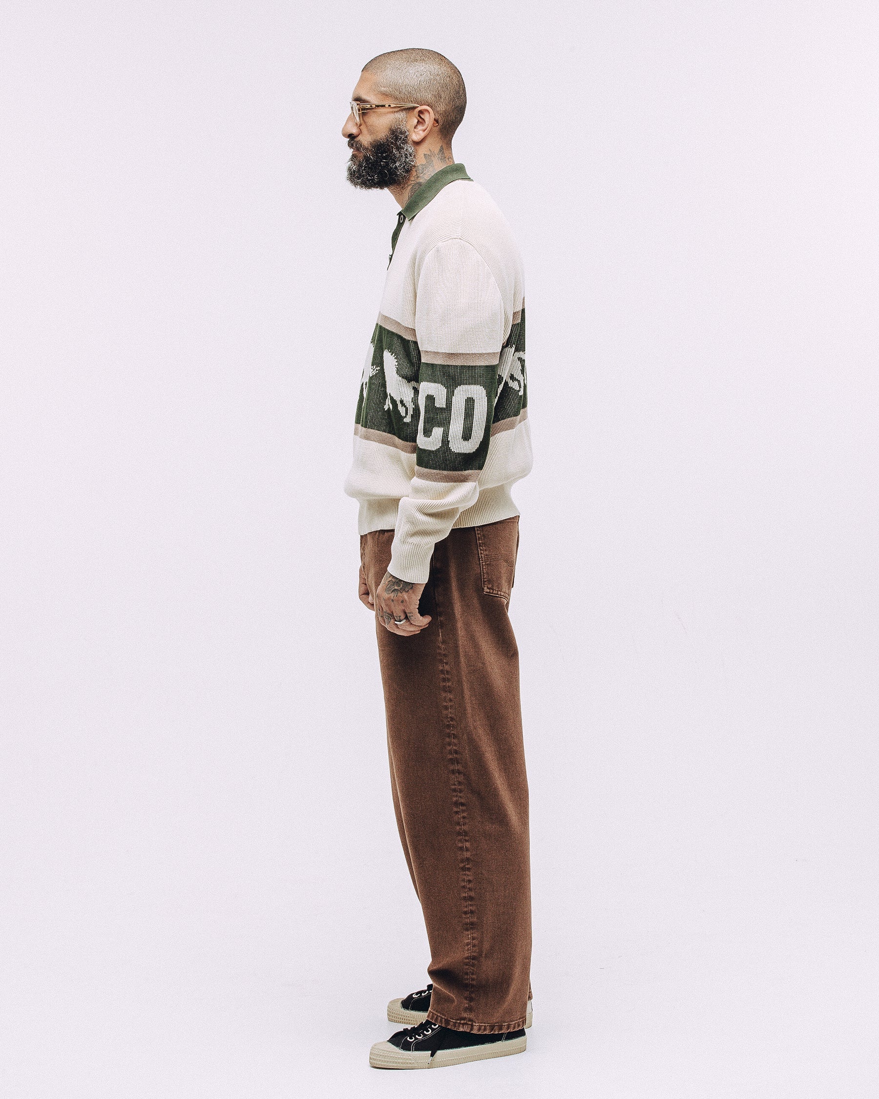 Bronco Knitted Polo Shirt - Ecru