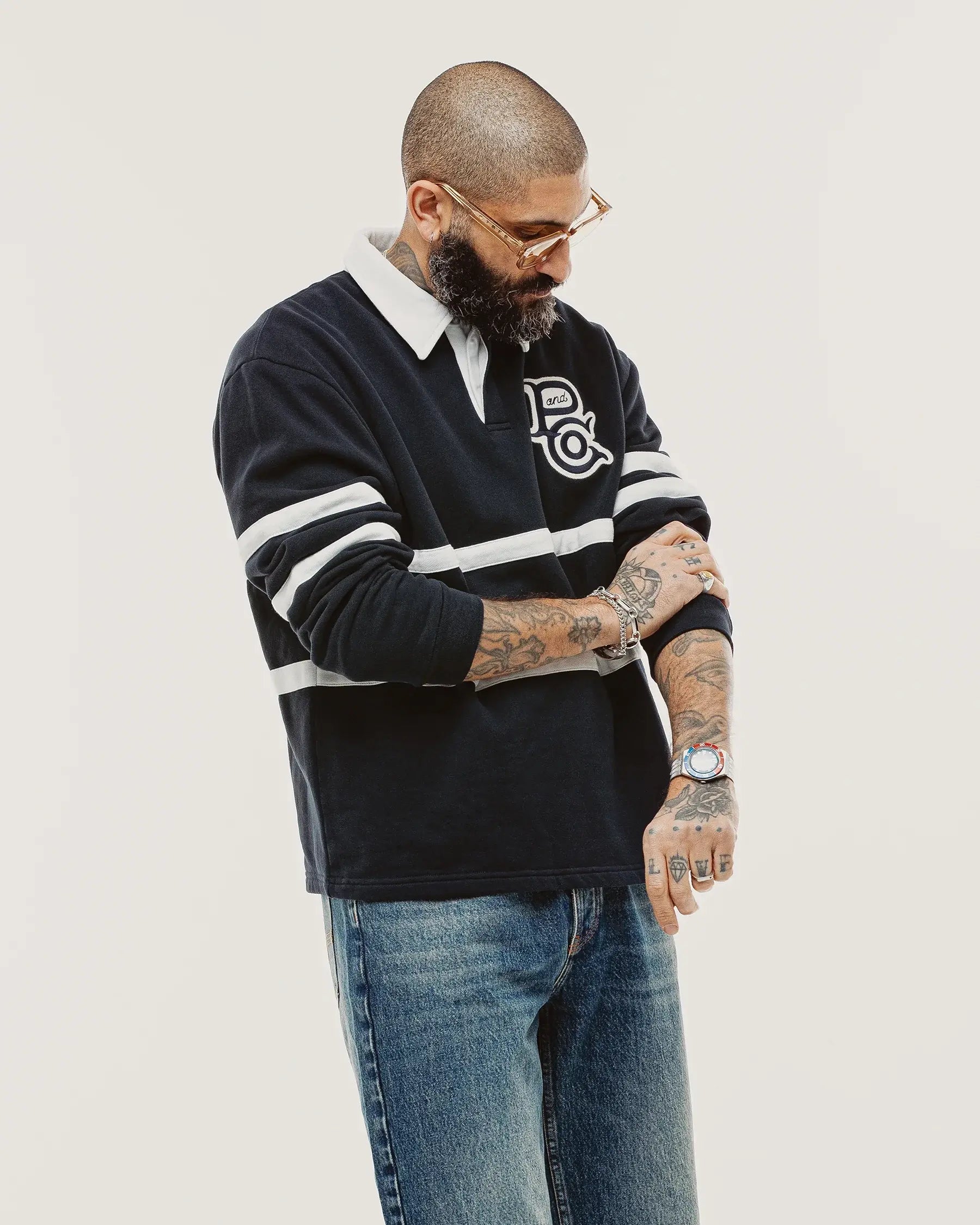 P&Co Classic Rugby Shirt - Navy