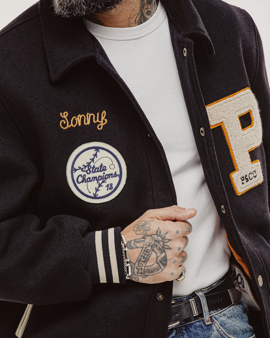Drifters Letterman Jacket - Black