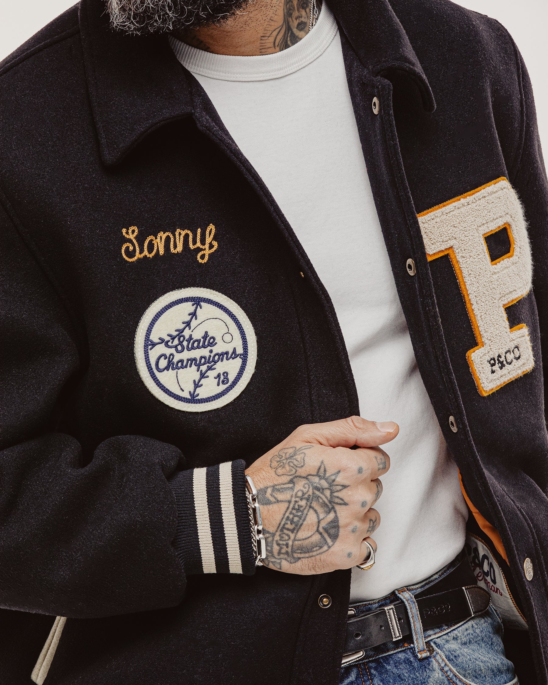 Drifters Letterman Jacket - Black