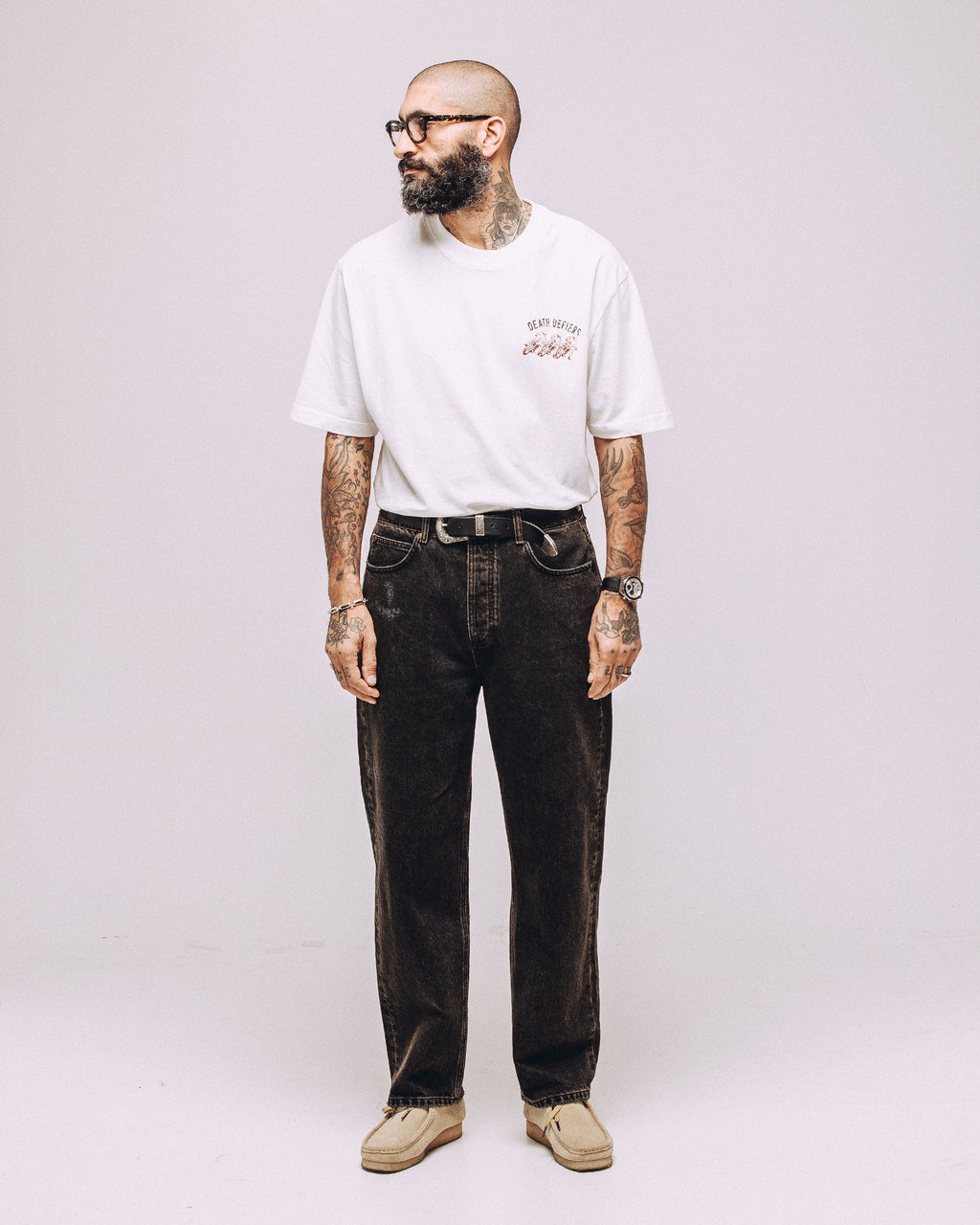 Death Defiers Boxy T-Shirt - Off White