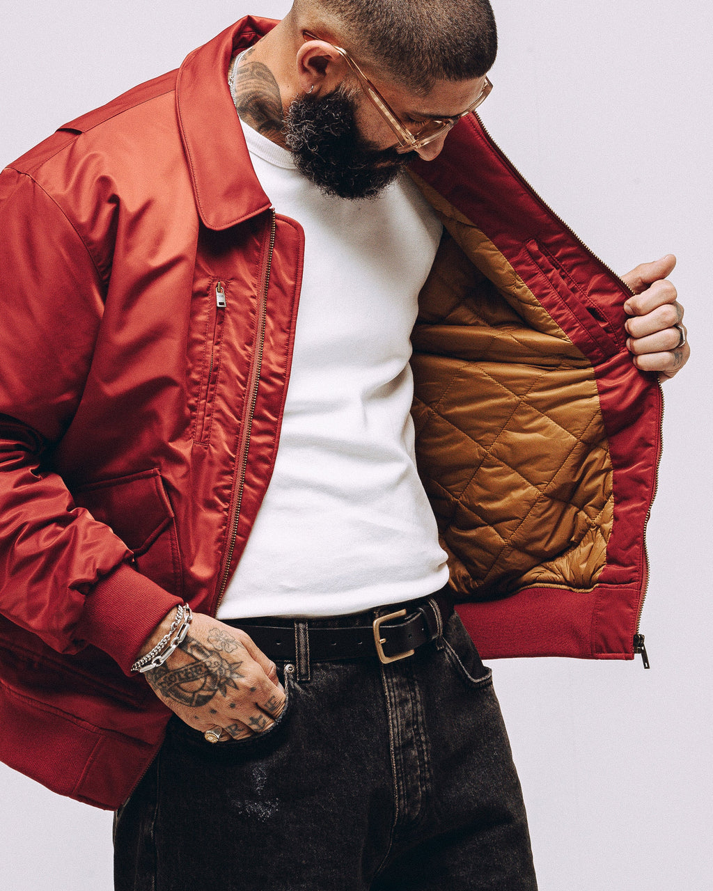 Bronco Bomber Jacket - Red
