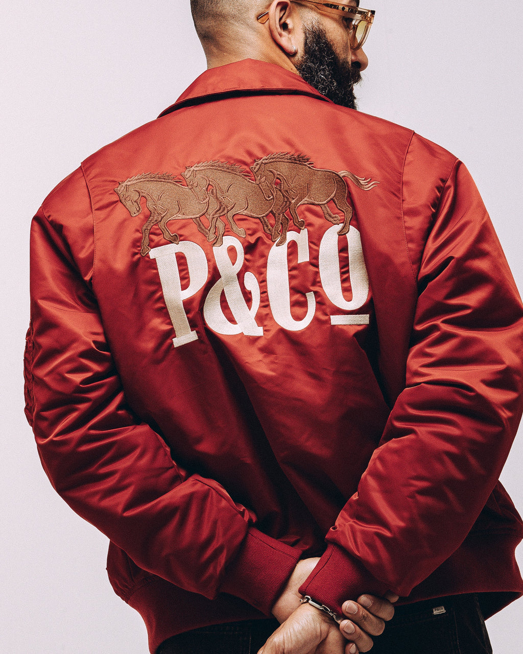 Bronco Bomber Jacket - Red