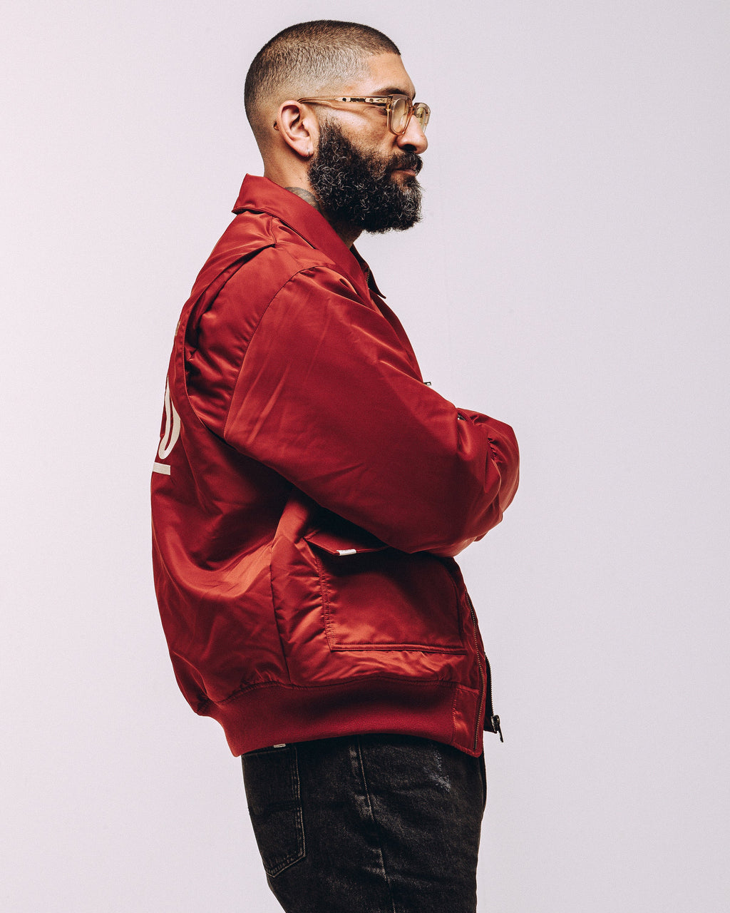 Bronco Bomber Jacket - Red