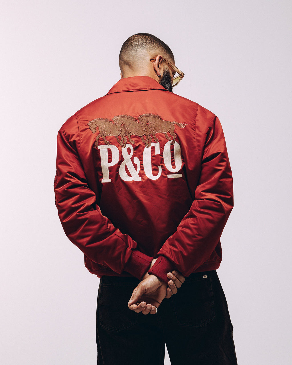 Bronco Bomber Jacket - Red
