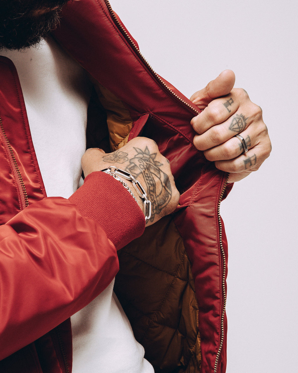 Bronco Bomber Jacket - Red