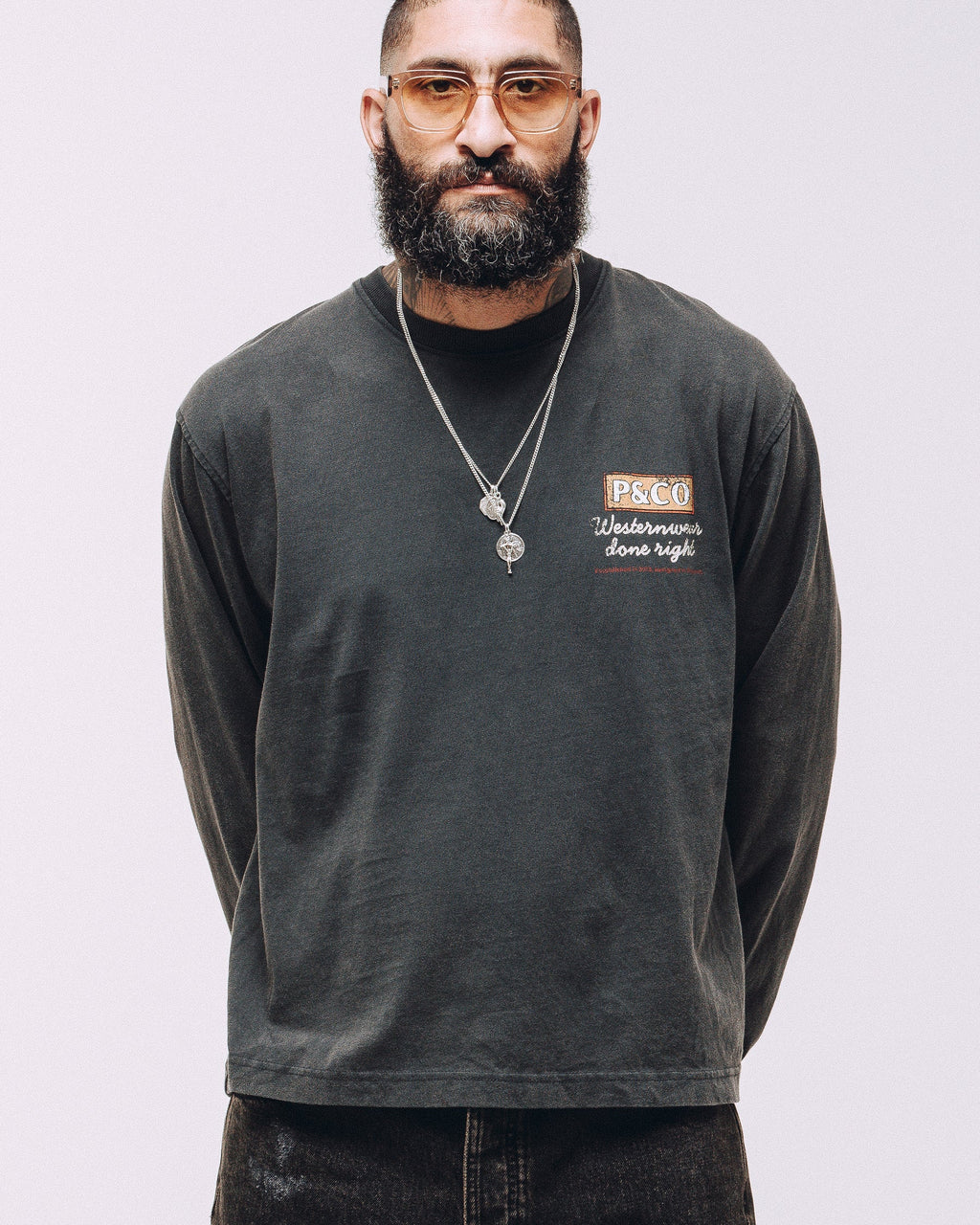 Western Wear Unisex Longsleeve T-Shirt - Acid Wash