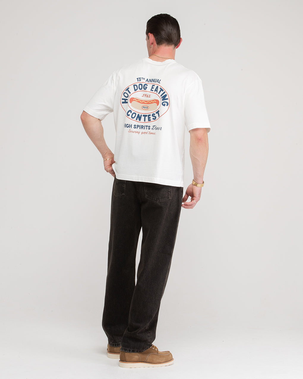High Spirits Diner Boxy T-Shirt - Off White