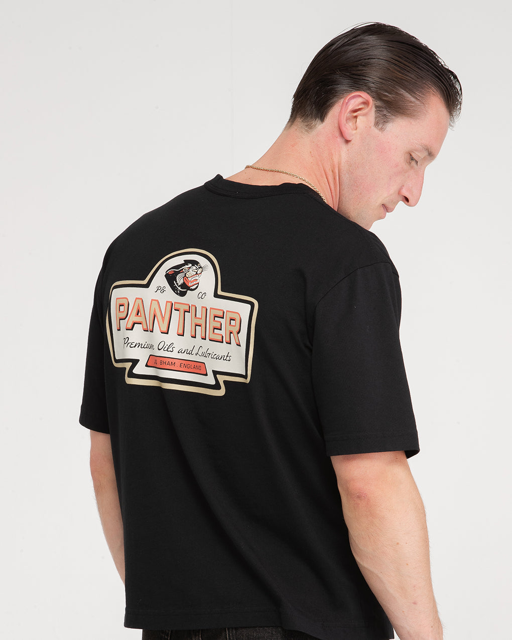 Panther Oils Boxy T-Shirt - Washed Black