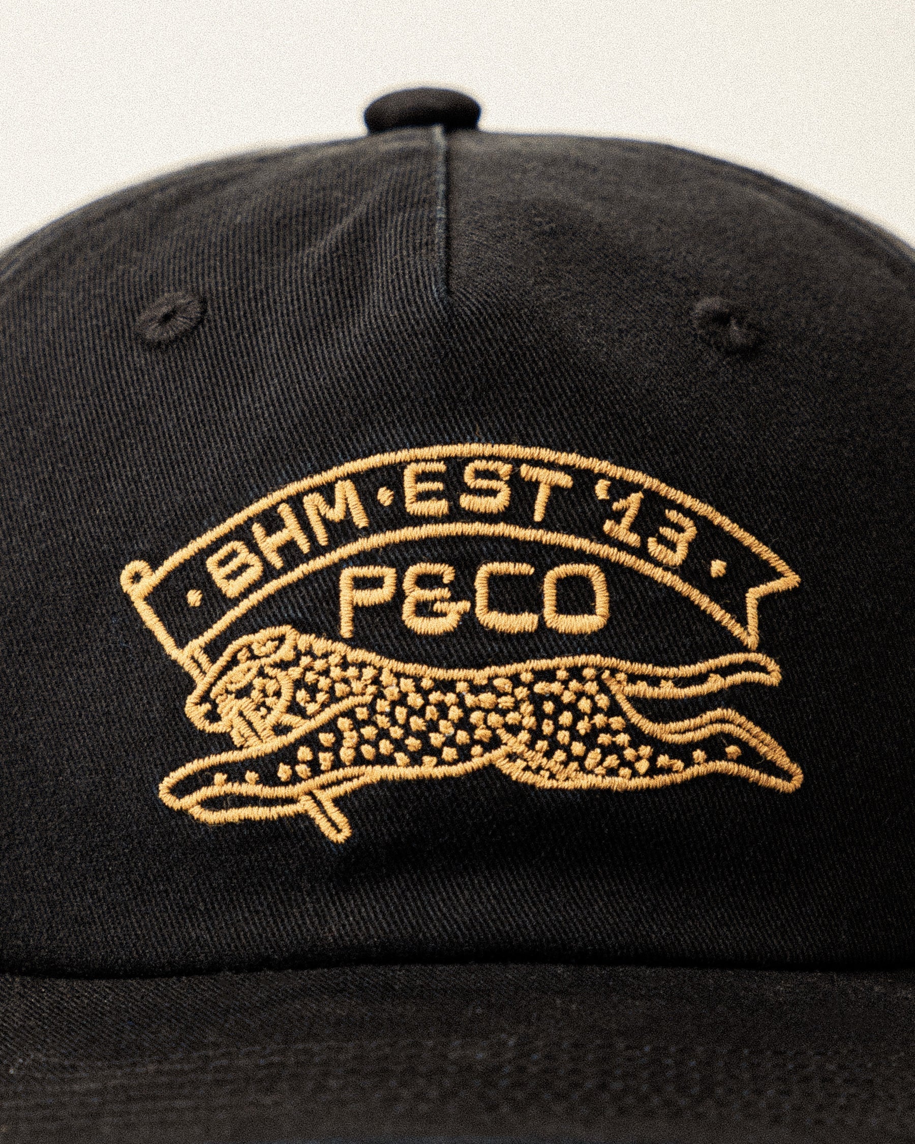 Banner Bearer 5 Panel Cap - Washed Black