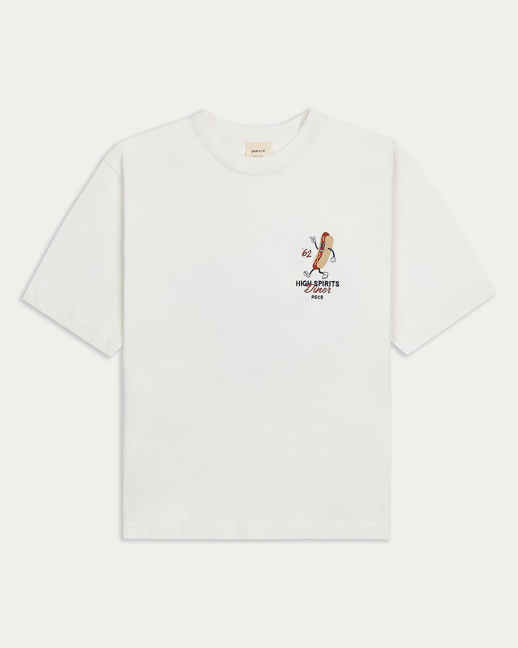 High Spirits Diner Boxy T-Shirt - Off White