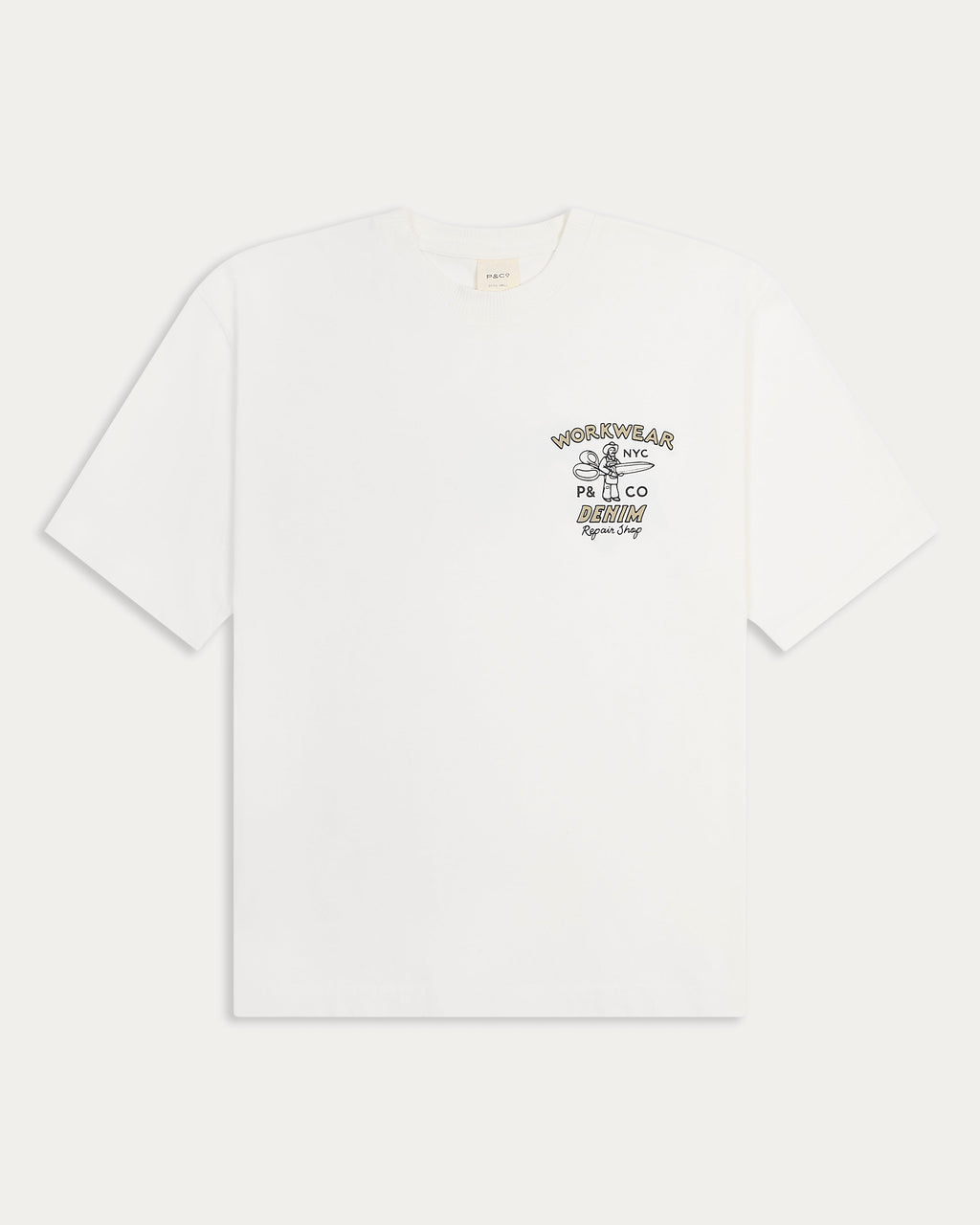 Workwear & Denim Boxy T-Shirt - Off White