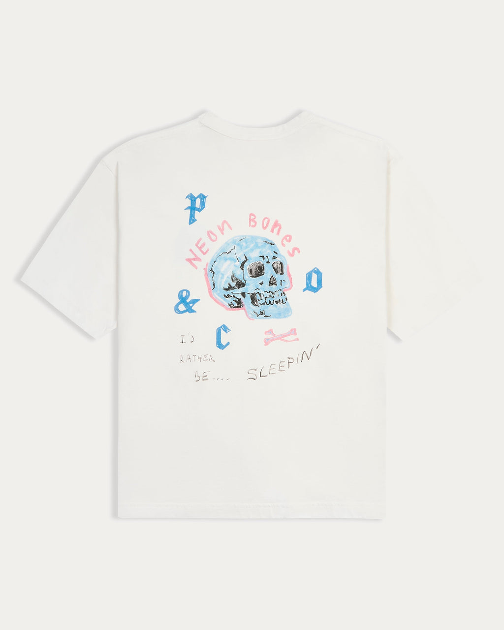 Neon Bones Boxy T-Shirt - Off White