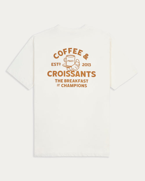 Coffee & Croissants T-Shirt - Off White