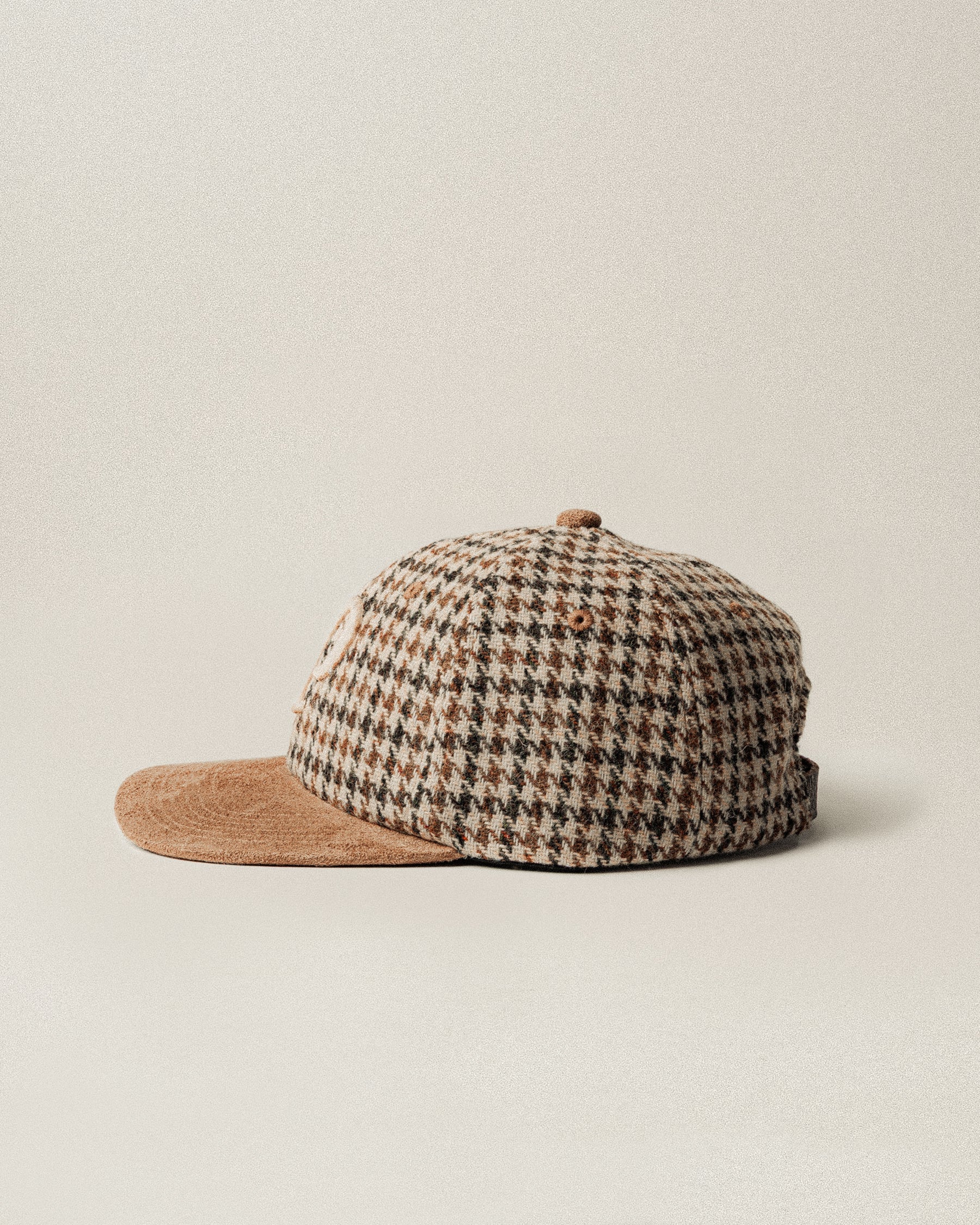 Varsity Wool 6 Panel Cap - Puppytooth