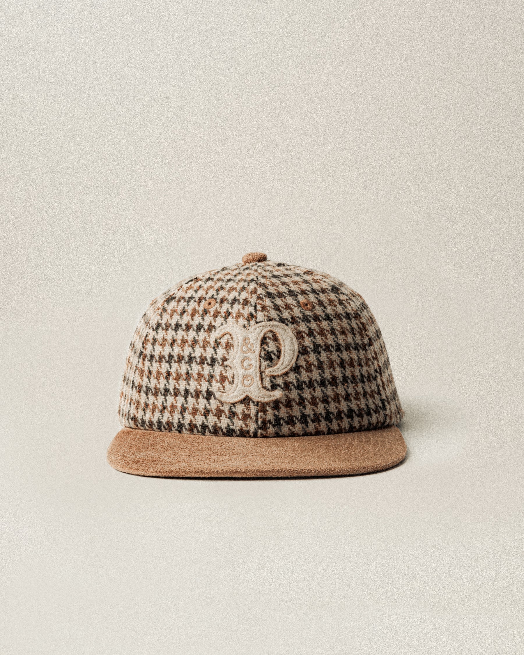 Varsity Wool 6 Panel Cap - Puppytooth