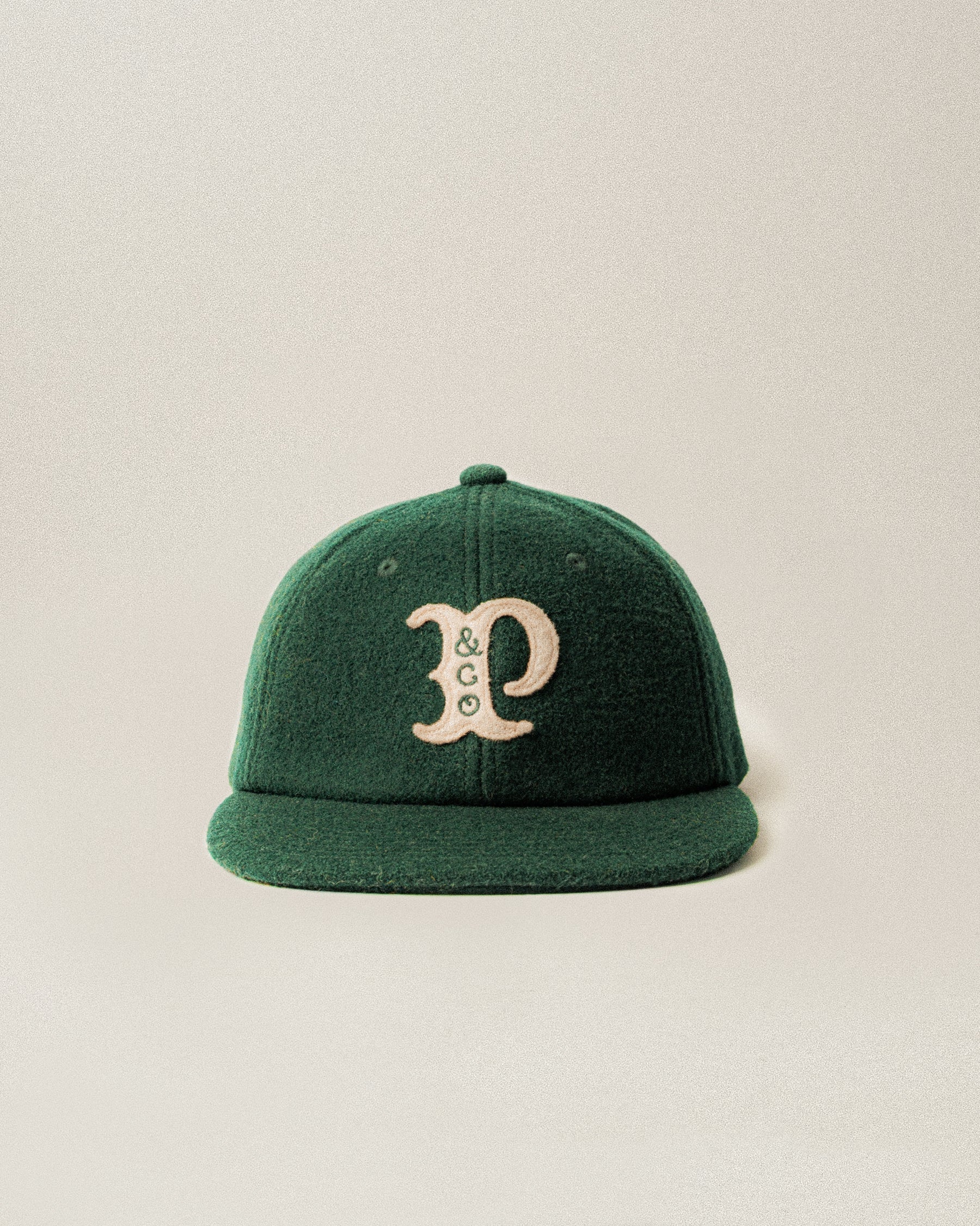 Varsity Wool 6 Panel Cap - Woodland Green