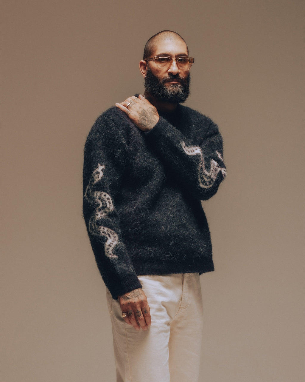 Toro Knitted Jumper - Washed Black