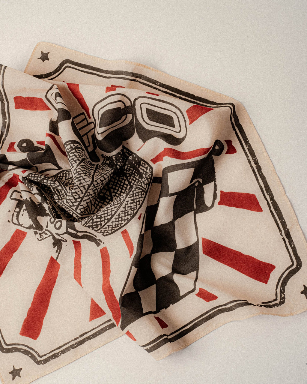 Globe Of Death Bandana - Ecru
