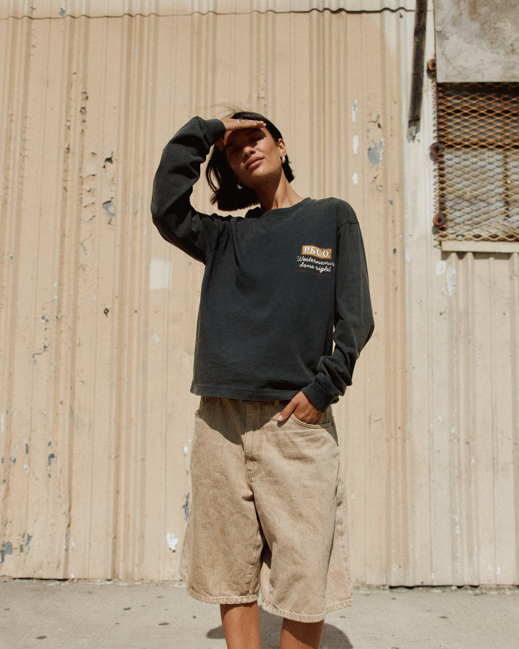 Western Wear Unisex Longsleeve T-Shirt - Acid Wash