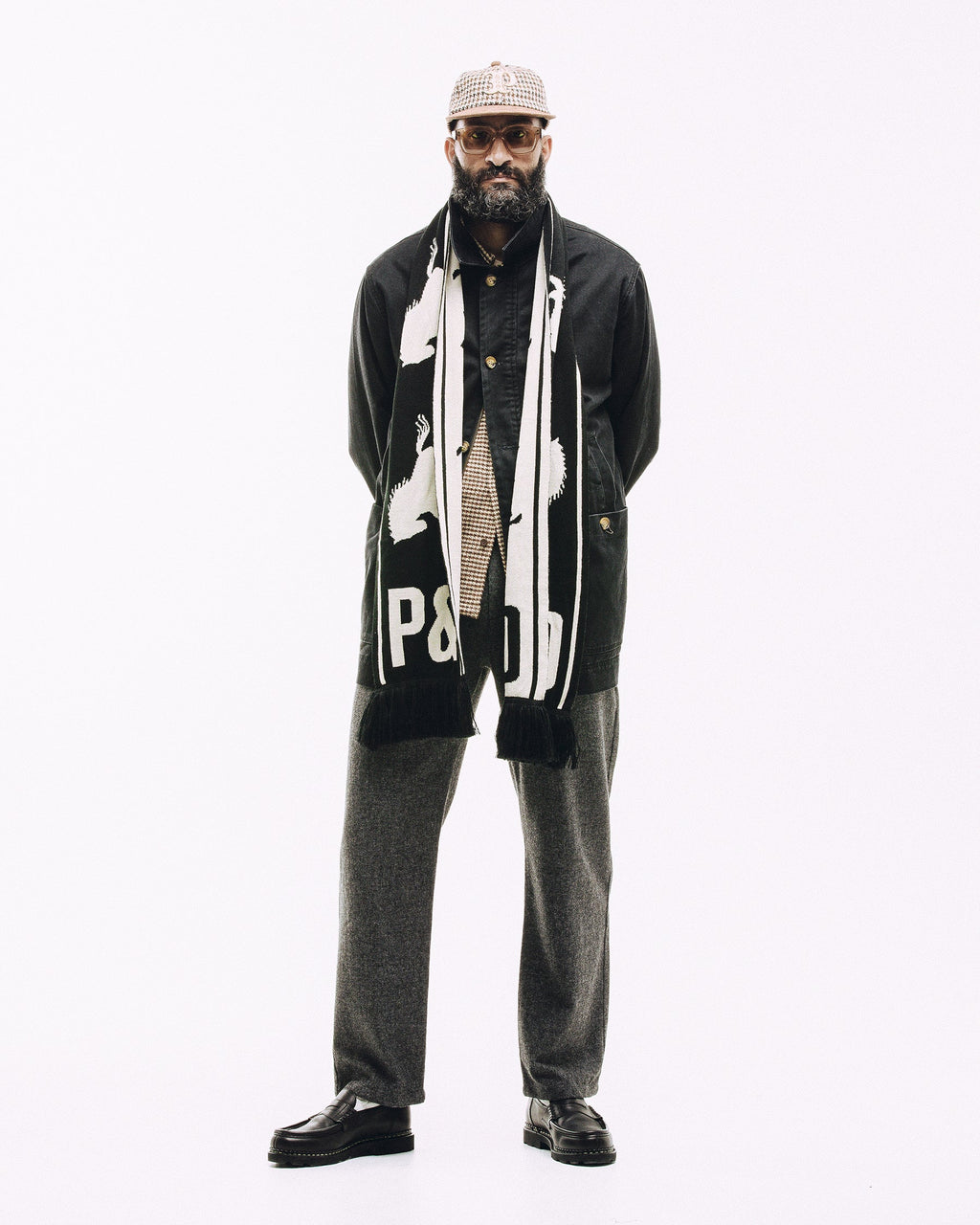 Bronco Scarf - Black & White