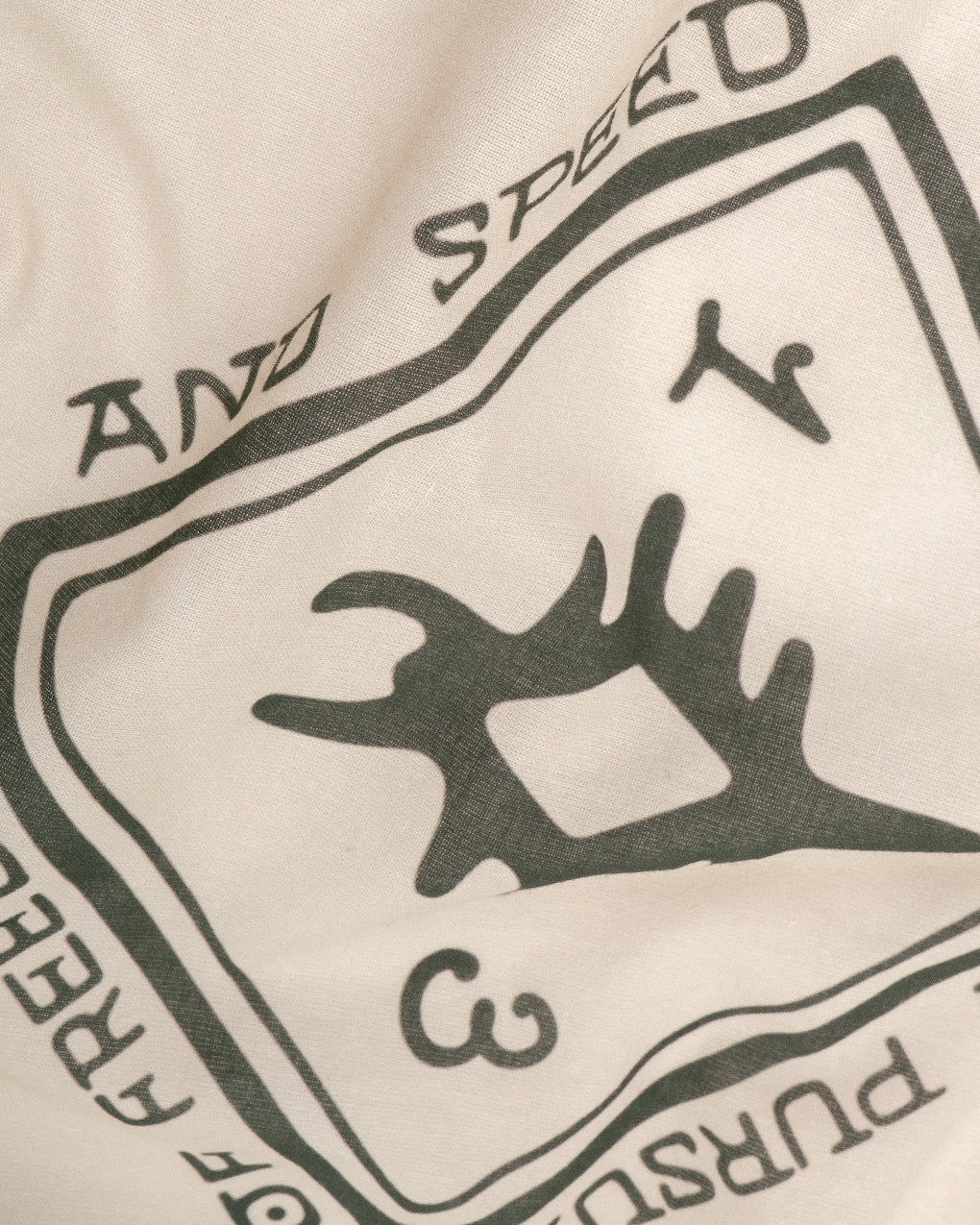 Freedom & Speed Bandana - Ecru & Black