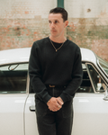 Crafted Ribbed Longsleeve - Washed Black