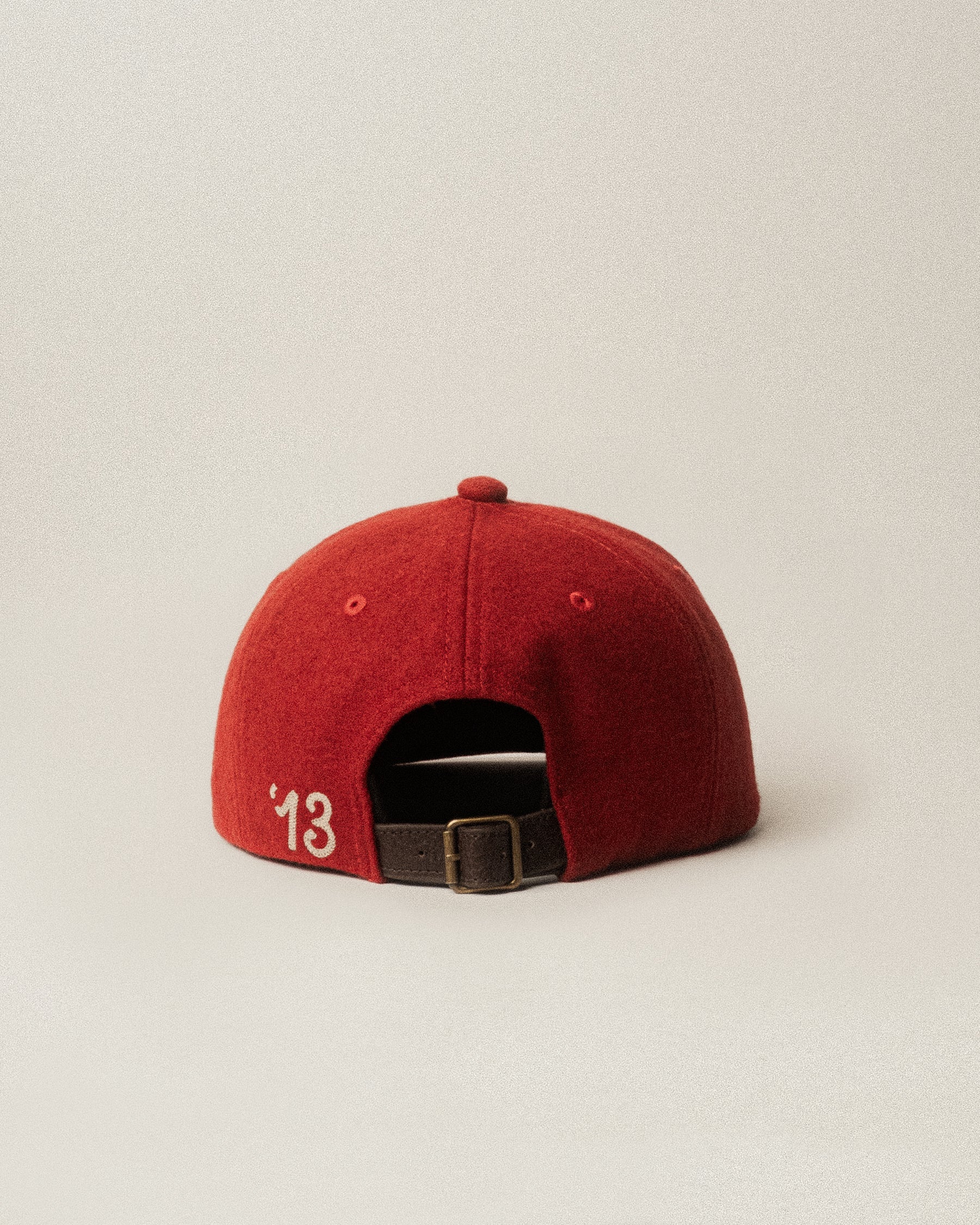 P&Co Classic Wool 5 Panel Cap - Red