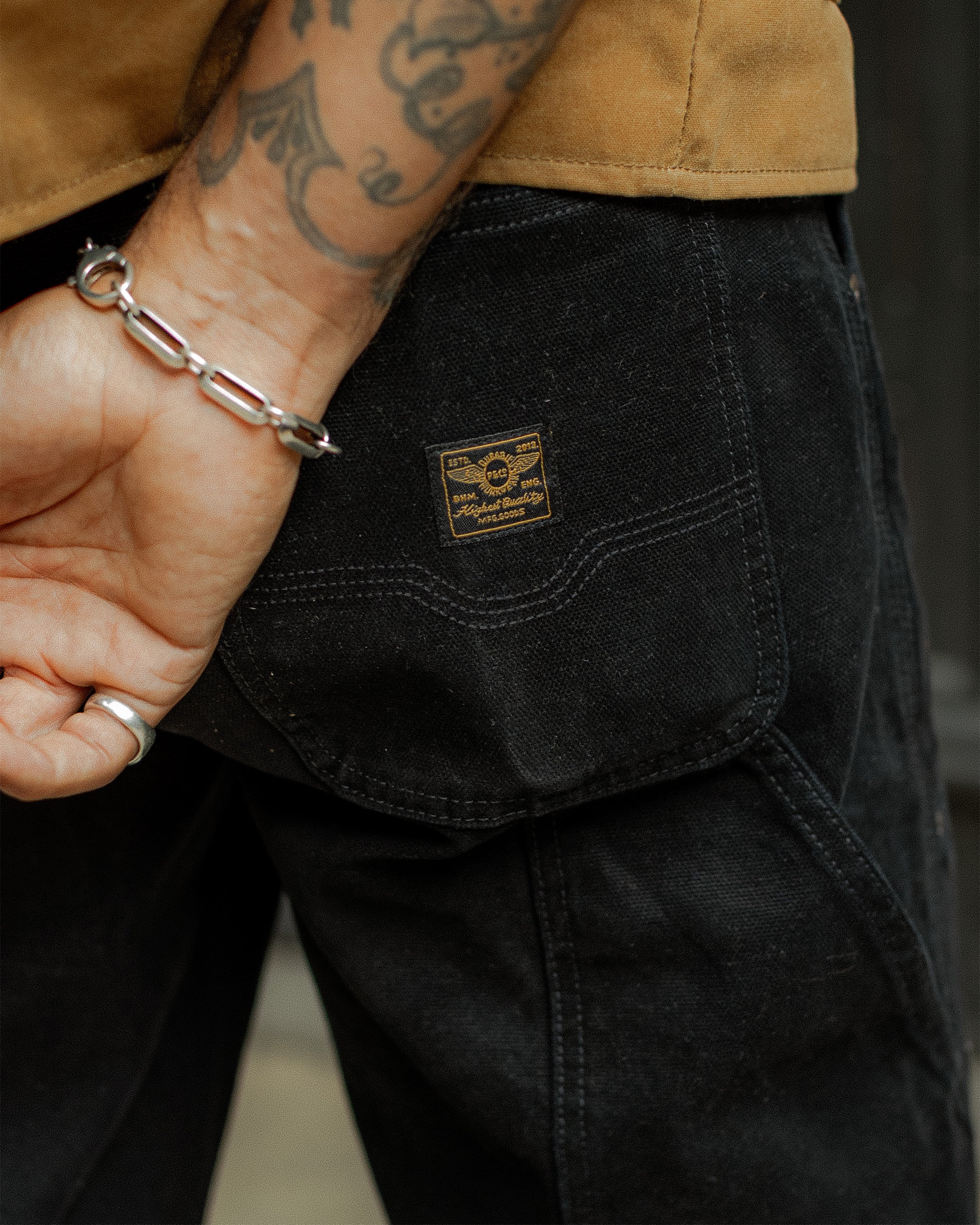 Albion Straight Fit Carpenter Pant - Black