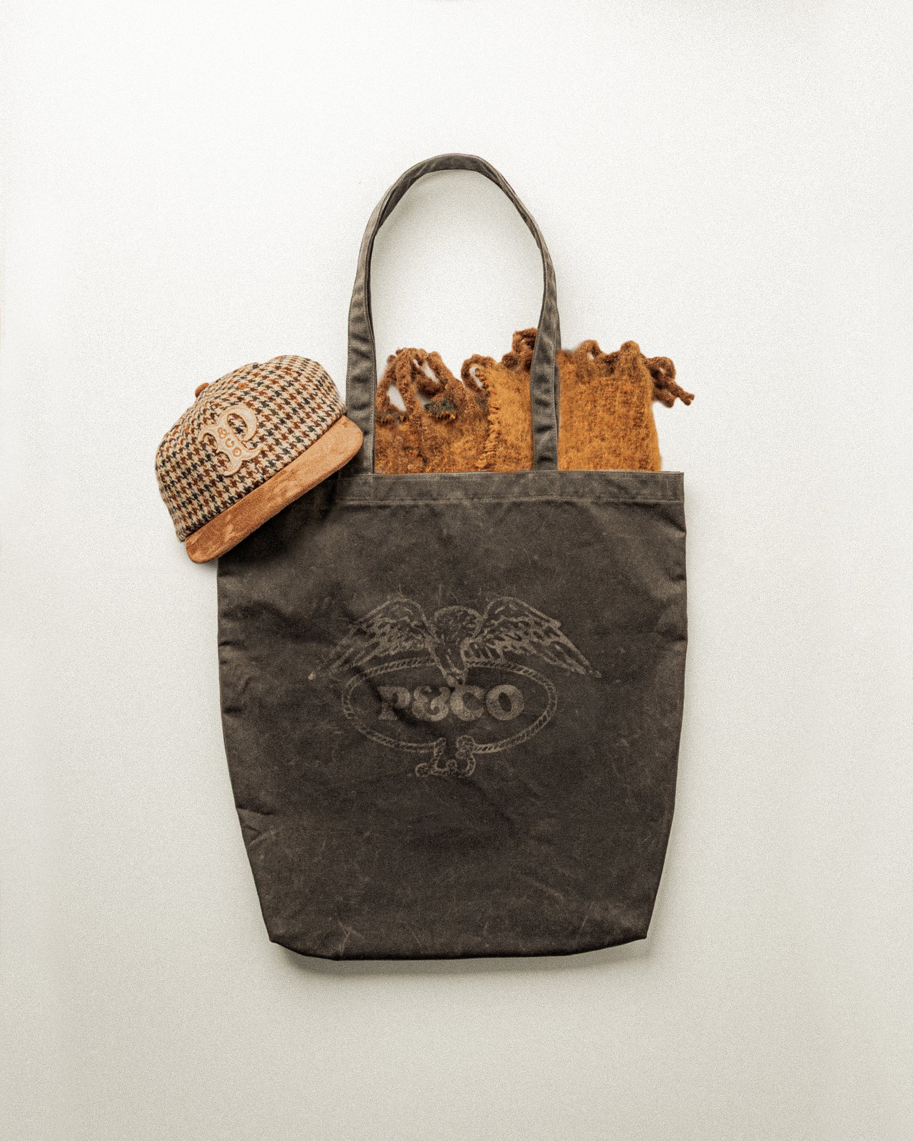 Eagle Lasso Waxed Tote Bag - Olive