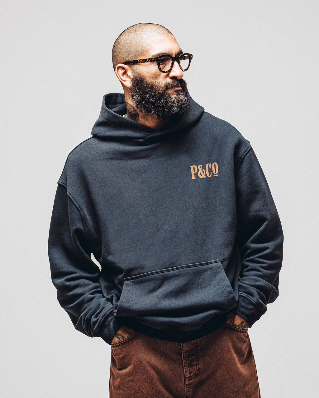 Bucking Bronco Hoodie - Washed Black