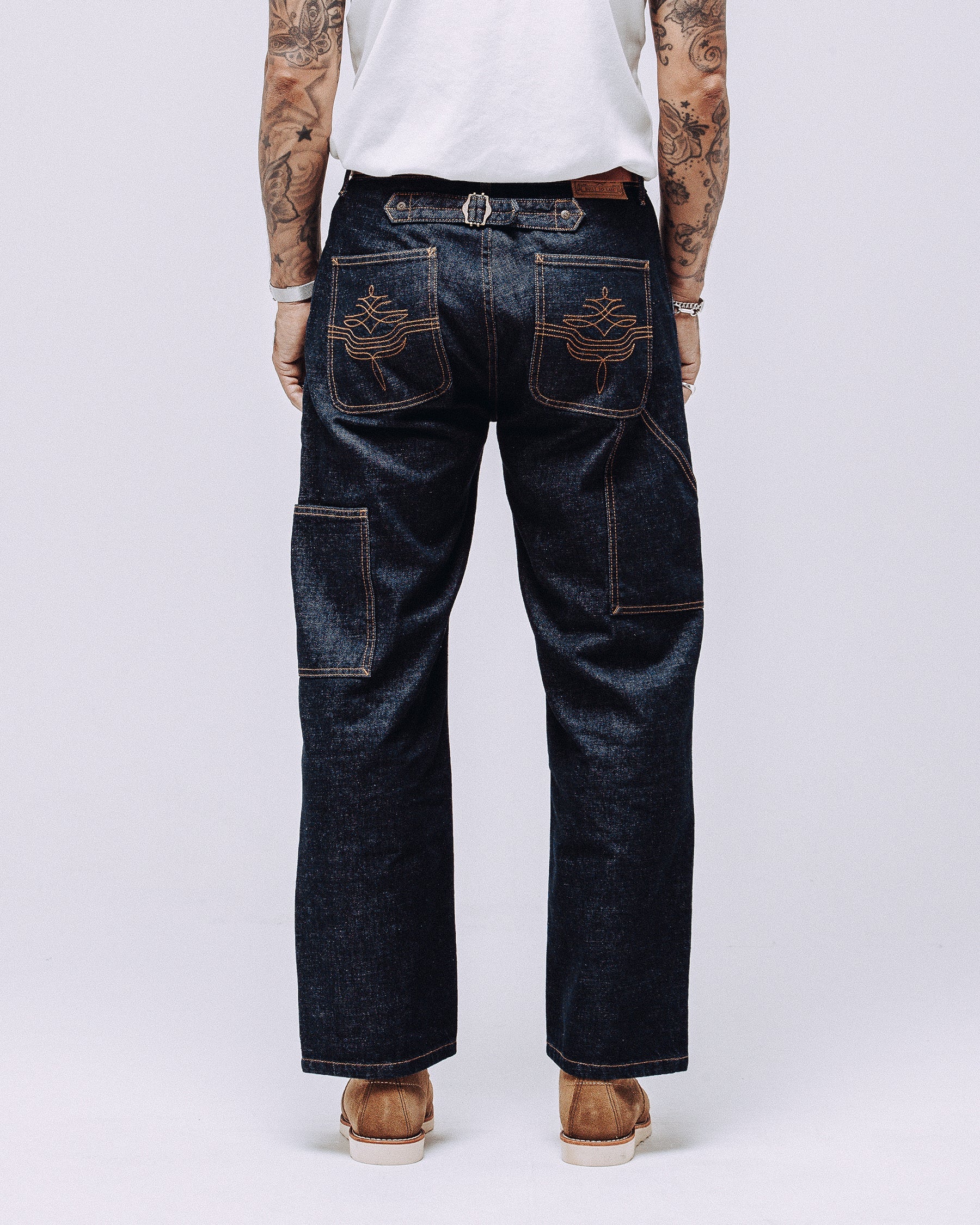 Raw Denim Carpenter Pants - Indigo