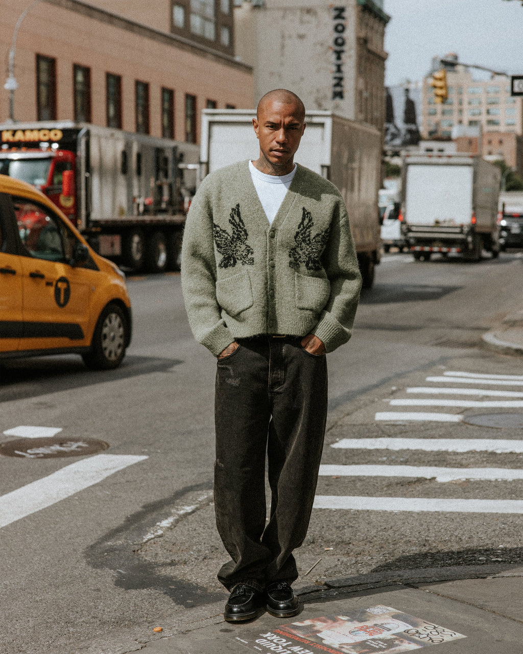 Nelson Brushed Cardigan - Sage