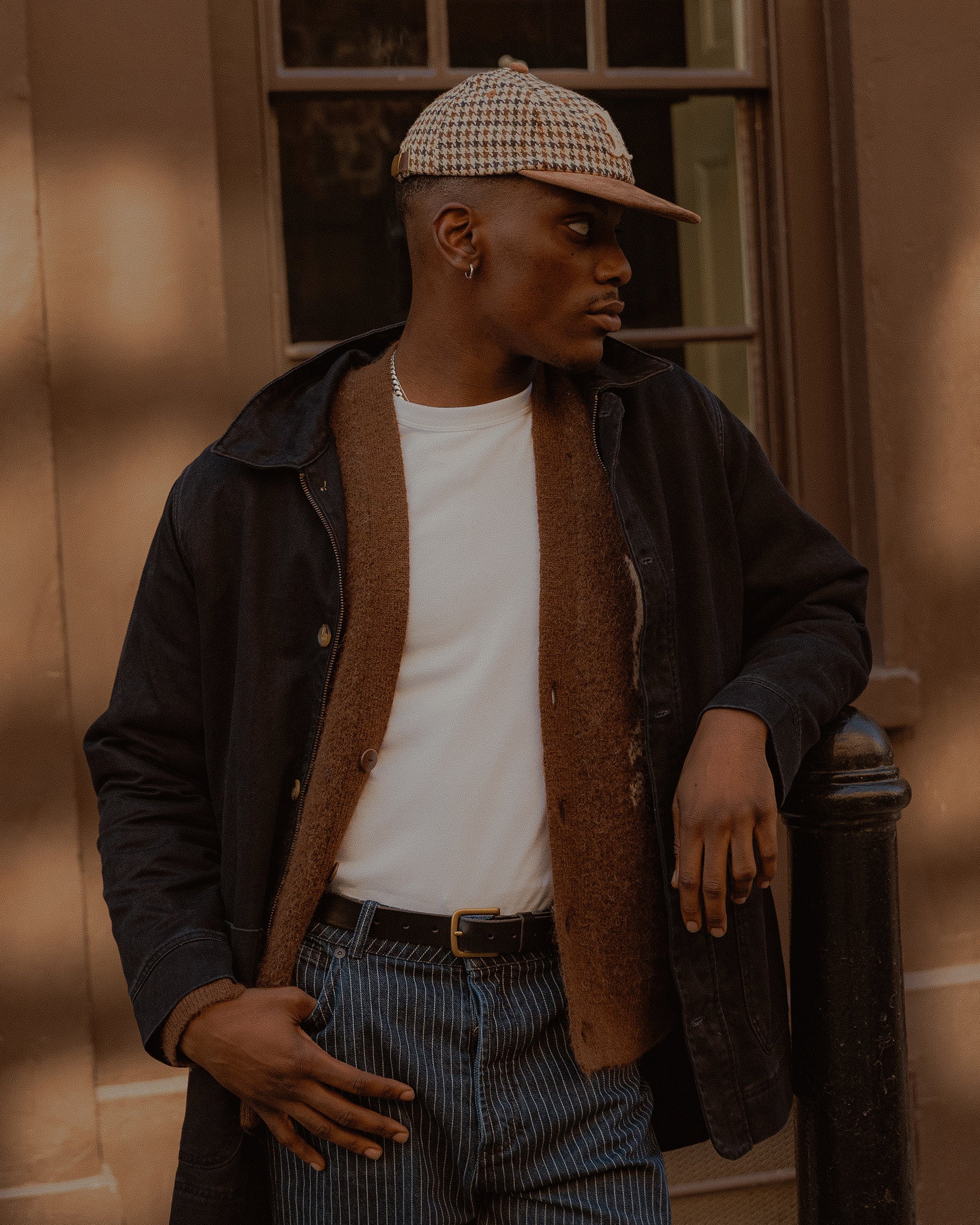 Varsity Wool 6 Panel Cap - Puppytooth